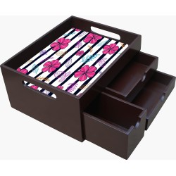 Multi Drawers Serving Tray